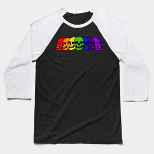 Pride Skulls Gay Baseball T-Shirt